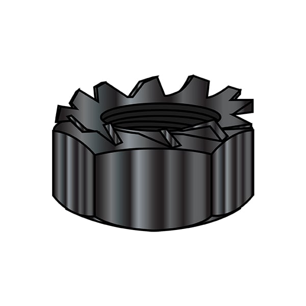 Hex Nut, 5/16"-18, Steel, Black Oxide, 0.258 to 0.273 in Ht, 1500 PK