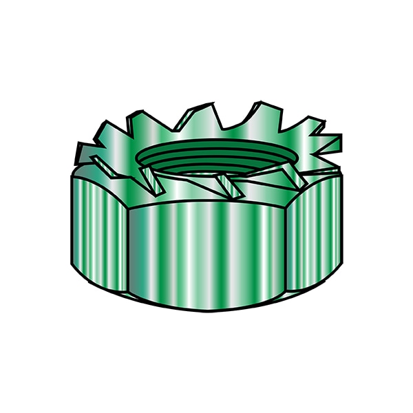 Hex Nut, 1/4"-20, Steel, Zinc Plated, 0.178 to 0.193 in Ht, 2000 PK