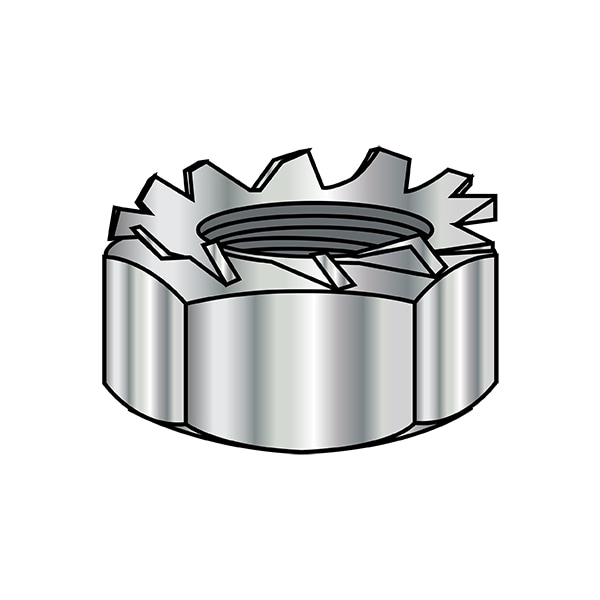 Hex Nut, #6-32, Steel, Nickel Plated, 0.102 to 0.114 in Ht, 5000 PK