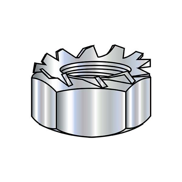 Hex Nut, #8-32, Steel, Zinc Plated, 1/8 in Ht, 5000 PK