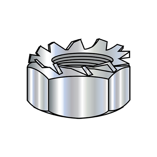 Hex Nut, 5/16"-24, Steel, Zinc Plated, 0.258 to 0.273 in Ht, 1500 PK