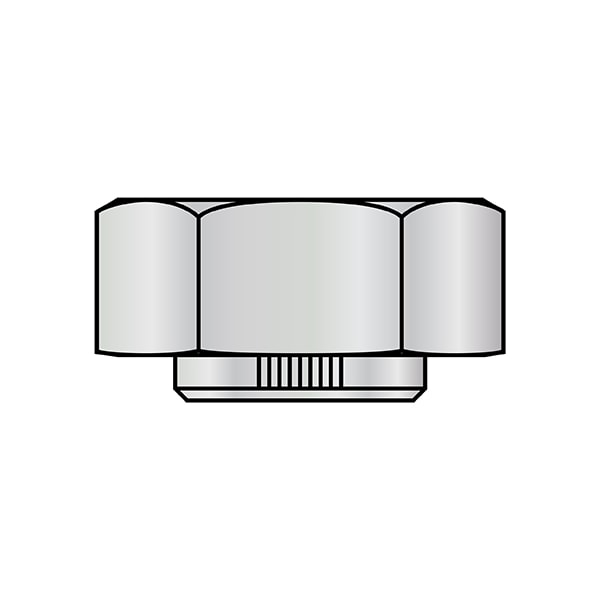 Lock Nut, 5/8"-11, Steel, Grade B, Wax, 0.329 in Ht, 200 PK