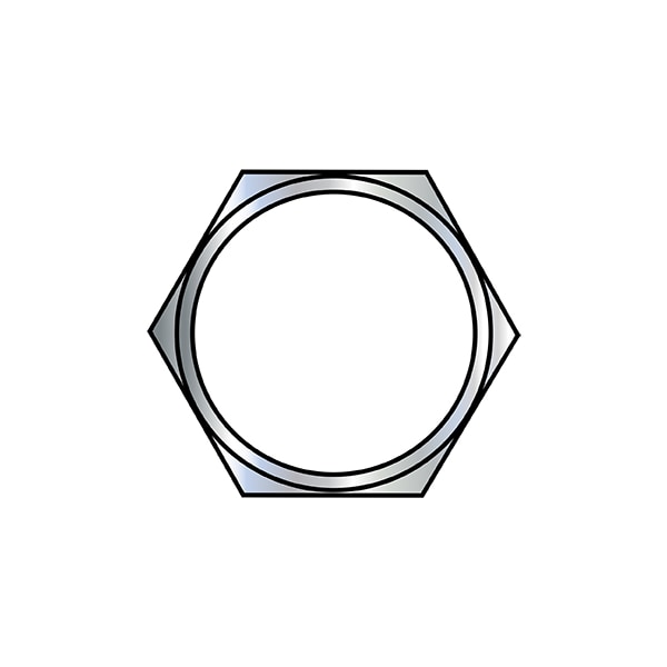 Hex Nut, 3/8"-32, Steel, Zinc Plated, 3/32 in Ht, 2000 PK
