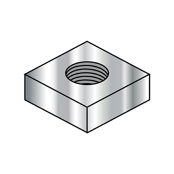 1/4-20 SQUARE MACHINE SCREW NUT STAINLESS STEEL, PK1500