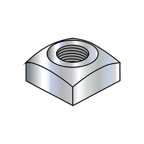 1 1/2-6 SQUARE NUT REGULAR ZINC, PK10