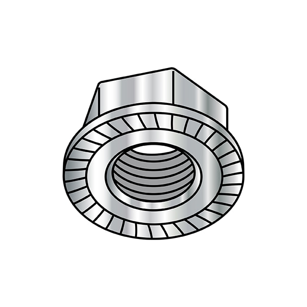 Lock Nut, #10-24, 18-8 Stainless Steel, Not Graded, 0.13 in Ht, 2000 PK