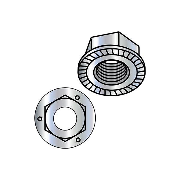 Lock Nut, 5/16"-18, Steel, Grade 5, Zinc Plated, 0.17 in Ht, 1500 PK