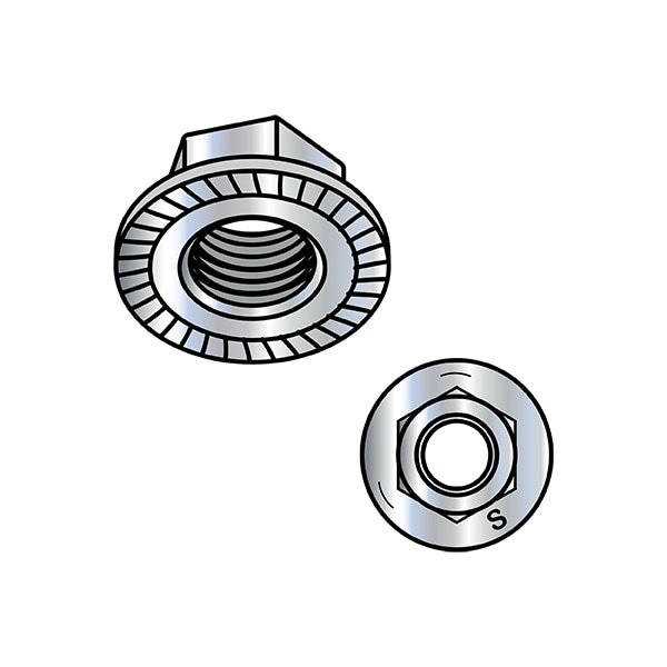 Lock Nut, 3/8"-16, Steel, Grade 5, Zinc Plated, 1000 PK