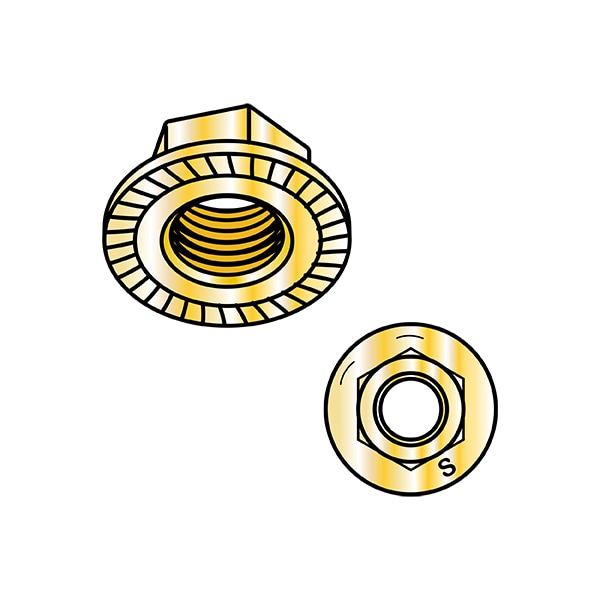 Lock Nut, 5/16"-18, Steel, Grade 8, Yellow Zinc, 1500 PK