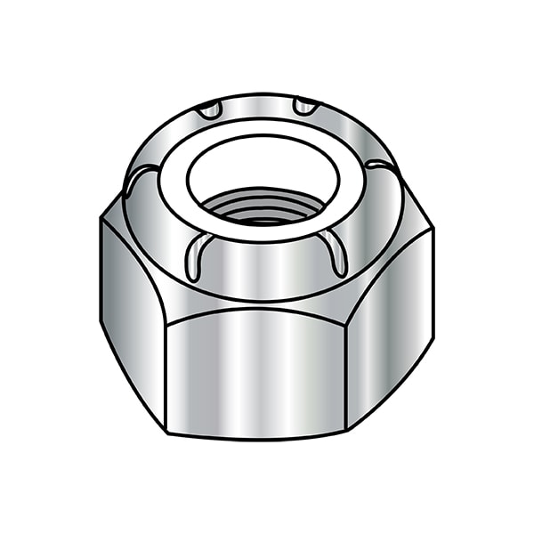 Nylon Insert Lock Nut, 1/4"-20, 18-8 Stainless Steel, Not Graded, 0.225 in Ht, 1500 PK