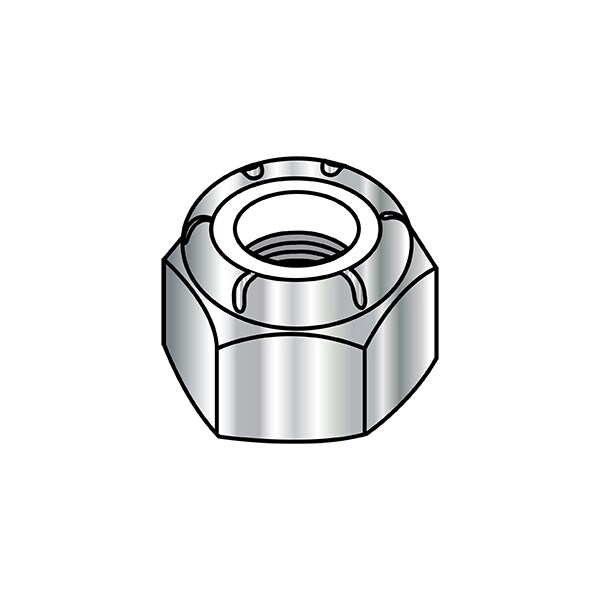 Nylon Insert Lock Nut, 1/4"-20, 316 Stainless Steel, Not Graded, 0.225 in Ht, 1500 PK
