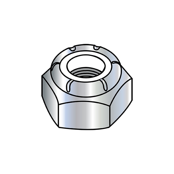 Nylon Insert Lock Nut, 1"-8, Nylon, Zinc Plated, 15 PK