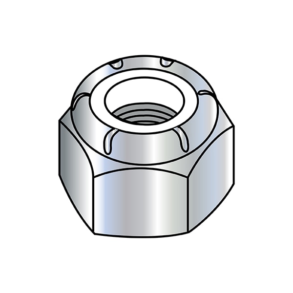 Nylon Insert Lock Nut, 7/8"-14, Nylon, Zinc Plated, 0.79 in Ht, 50 PK