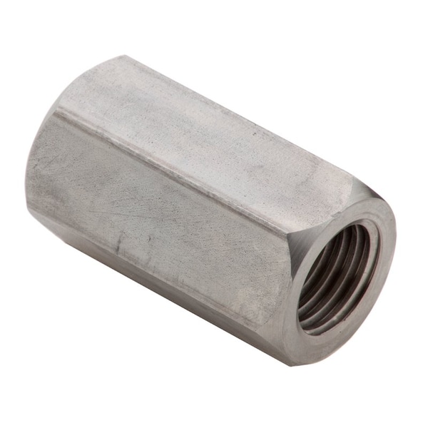 Coupling Nut Reducer, 3/4"-10 and 1"-8, Stainless Steel, Grade 18-8, Plain, 2-1/2 in Lg