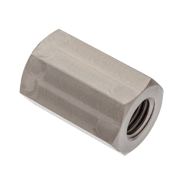 Coupling Nut Reducer, 3/4"-10 and 3/4"-16, Stainless Steel, Grade 18-8, Plain, 2 in Lg
