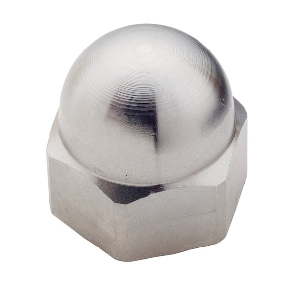 Acorn Nut, 3/4"-10, 316 Stainless steel, Plain, 1-1/32 in H
