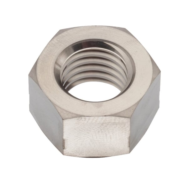 Hex Nut, M10, Titanium, Grade 2, Plain, 1-1/2 in Ht