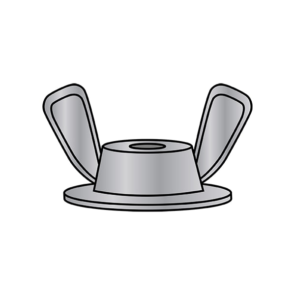 Wing Nut, 5/16"-18, Zinc Alloy, 1/2 in Ht, 1 in Max Wing Span, 1000 PK