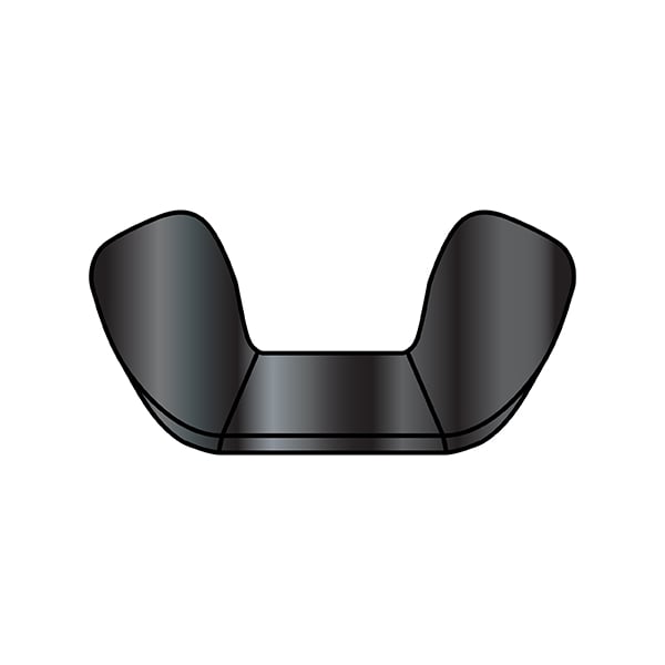 Wing Nut, #10-32, Steel, 0.47 in Ht, 0.91 in Max Wing Span, 2000 PK
