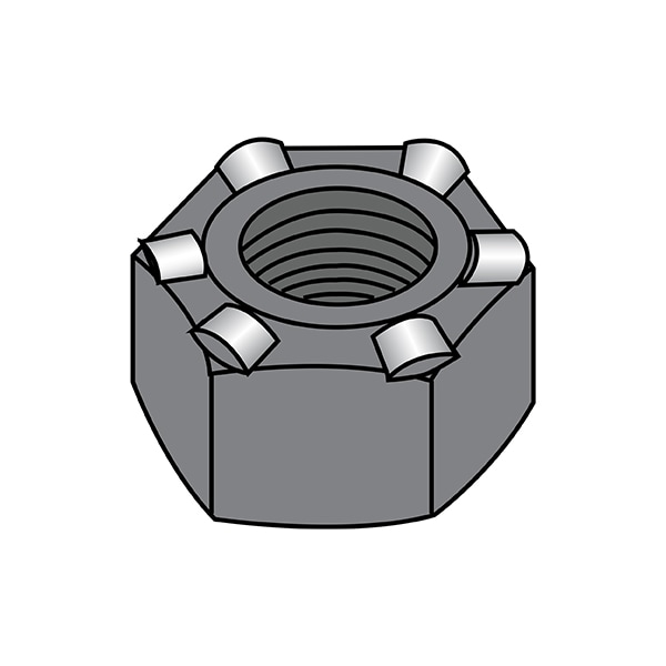 Hex Weld Nut, 1/4"-20, Steel, 1/2 in Wd, 0.198 in Ht, 1000 PK