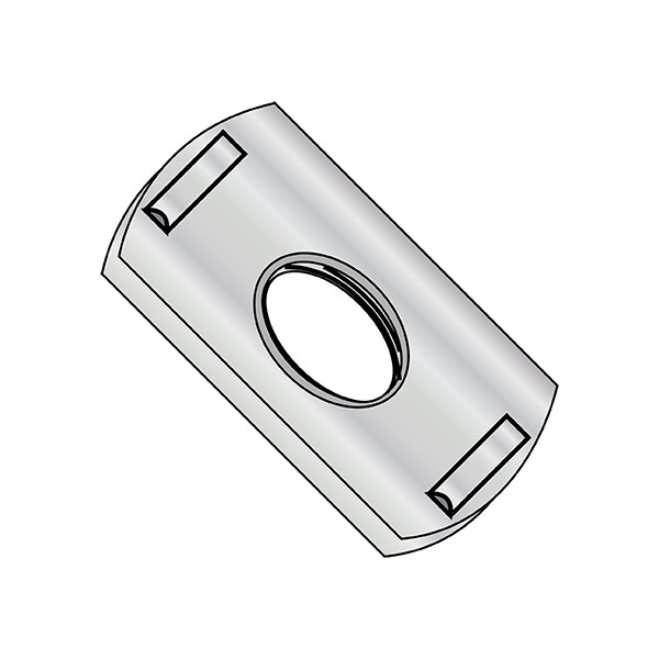 Tab Weld Nut, M6-1.00, Steel, 1000 PK