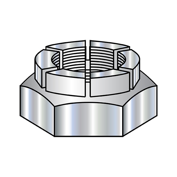 Lock Nut, 5/8"-11, Steel, Wax, 100 PK