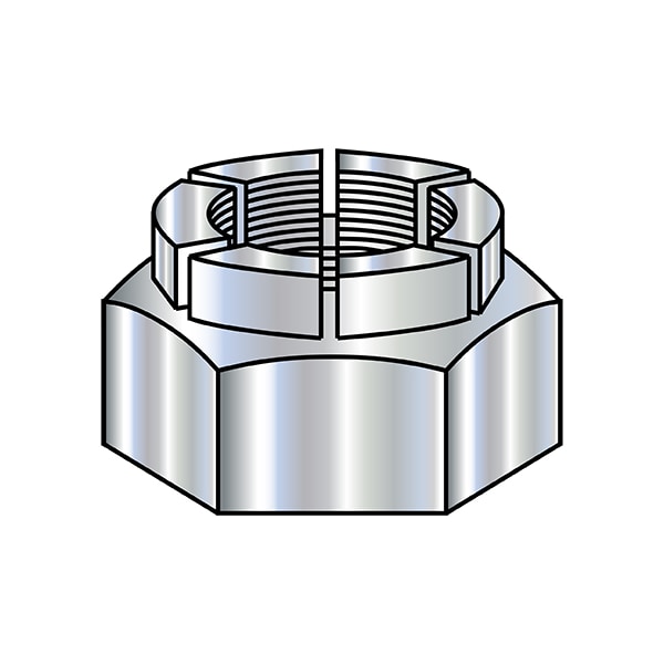 Lock Nut, 5/8"-11, Steel, Wax, 100 PK