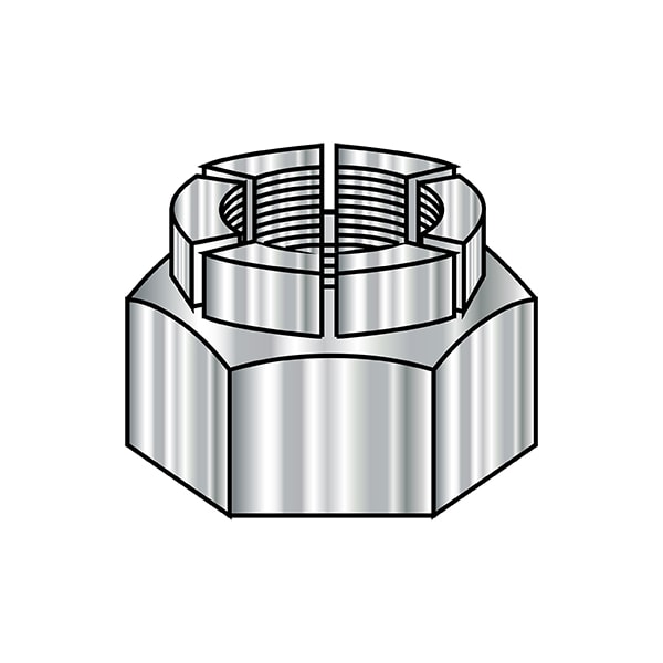 Lock Nut, 5/16"-18, 18-8 Stainless Steel, Not Graded, 125 PK