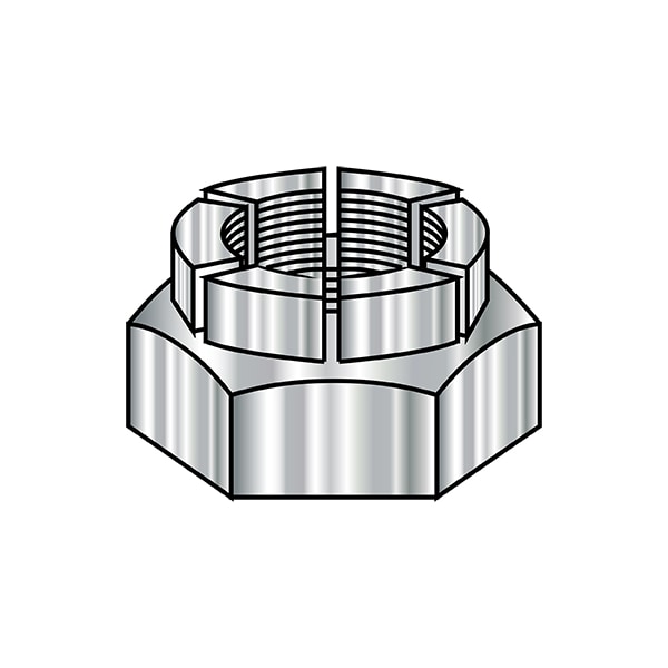 Lock Nut, 5/16"-18, 18-8 Stainless Steel, Not Graded, 125 PK