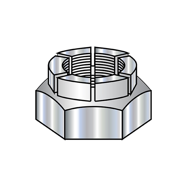 Lock Nut, 5/8"-11, Steel, Wax, 50 PK