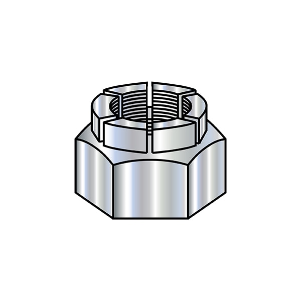 Lock Nut, 5/8"-18, Steel, Wax, 50 PK