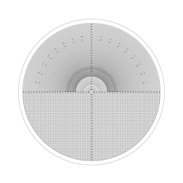 Optical Comparator Combination Grid/Radi