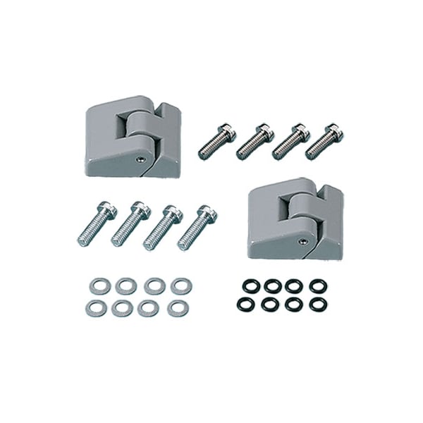 Hinge Kit, fits cast aluminum, Aluminum