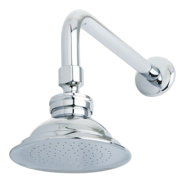 Shower Head, Polished Chrome, Wall Mount