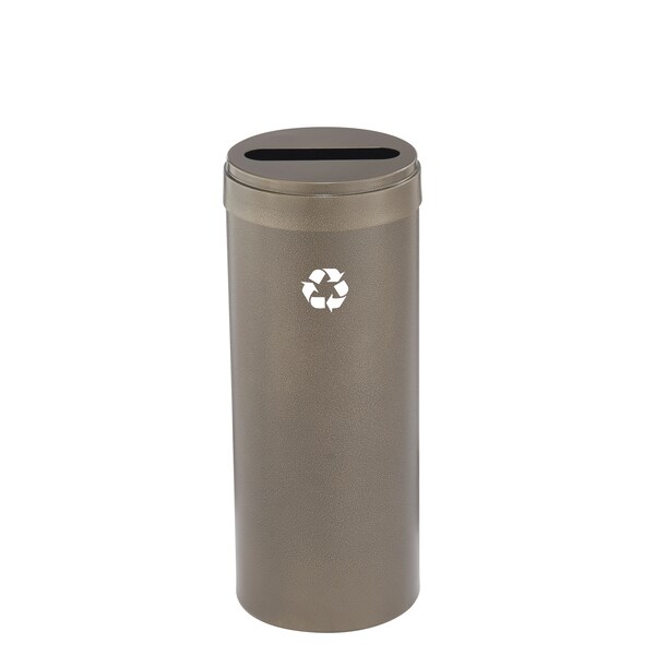 12 gal Round Recycling Bin, Bronze Vein