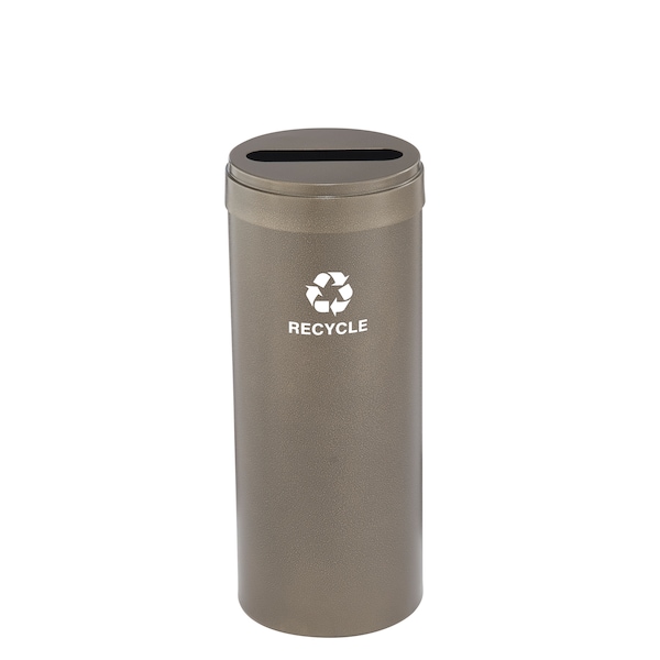12 gal Round Recycling Bin, Bronze Vein