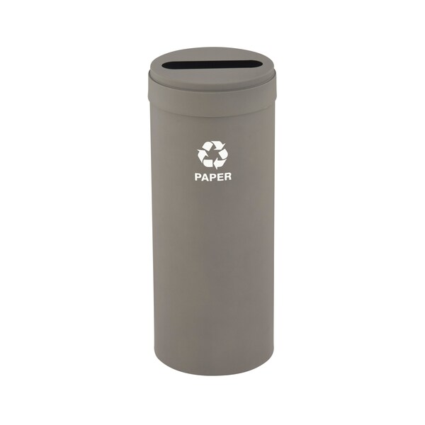 12 gal Round Recycling Bin, Nickel
