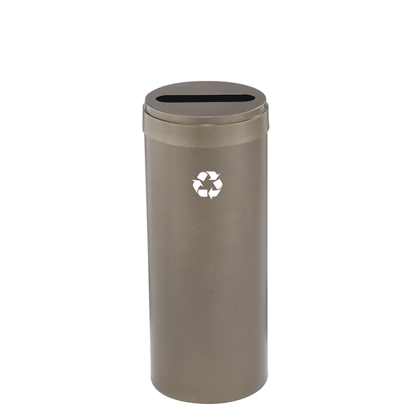 15 gal Round Recycling Bin, Bronze Vein