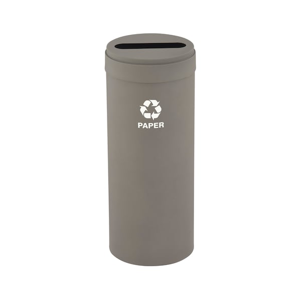15 gal Round Recycling Bin, Nickel
