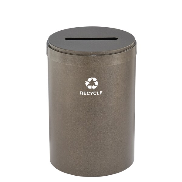 41 gal Round Recycling Bin, Bronze Vein