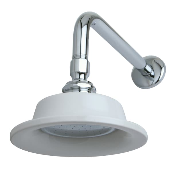 Shower Head, Polished Chrome, Wall Mount