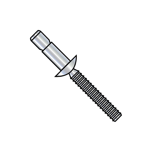 Blind Rivet, Structural Head, 1/4 in Dia., 0.560 in L, Aluminum Body, 2000 PK