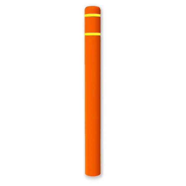 Post Sleeve, 7" Dia, 60" H, Orange/Yello