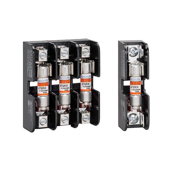 Open Fuse Block, CC UL Class, 2 Poles, 600V AC/DC Volt Rating
