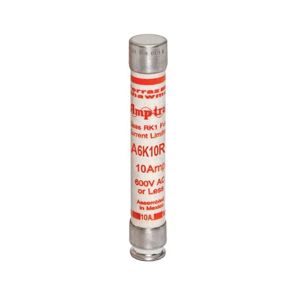 UL Class Fuse, RK1 Class, A6K-R Series, Fast-Acting, 10A, 600V AC