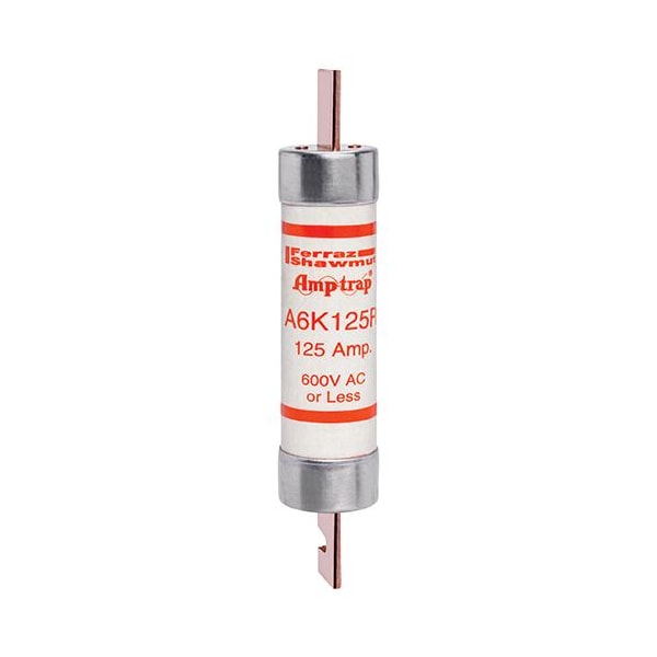 UL Class Fuse, RK1 Class, A6K-R Series, Fast-Acting, 125A, 600V AC