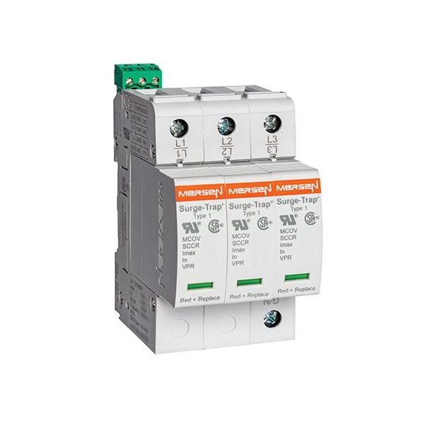 Surge Protection Device, 3 Phase, 240V AC, 3 Poles, 2 Wires