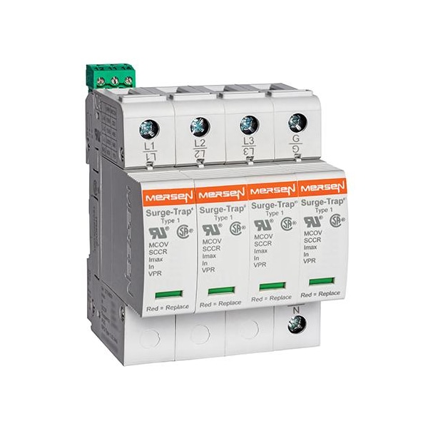 Surge Protection Device, 3 Phase, 120/208V AC, 4 Poles, 5 Wires