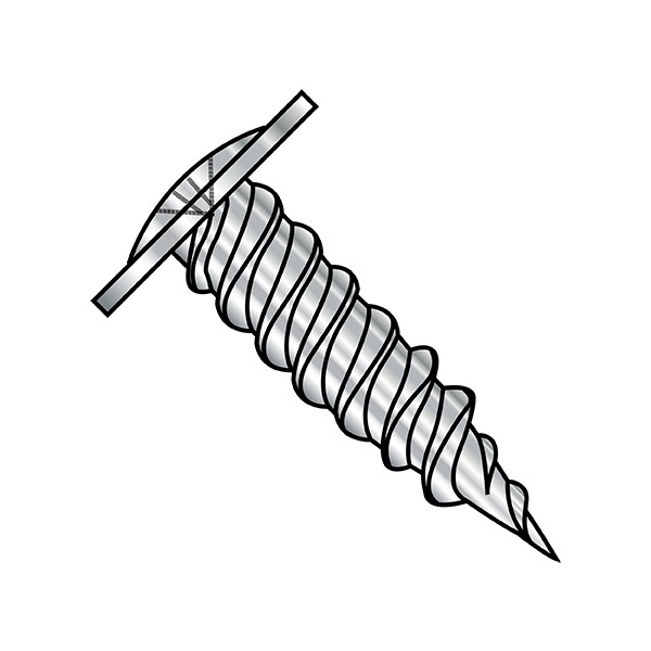 Self-Drilling Screw, #12-11 x 1-1/2 in, Plain 410 Stainless Steel Truss Head Phillips Drive, 300 PK