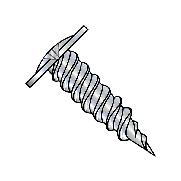 Self-Drilling Screw, #8 x 1 in, Zinc Plated Steel Truss Head Phillips Drive, 6000 PK
